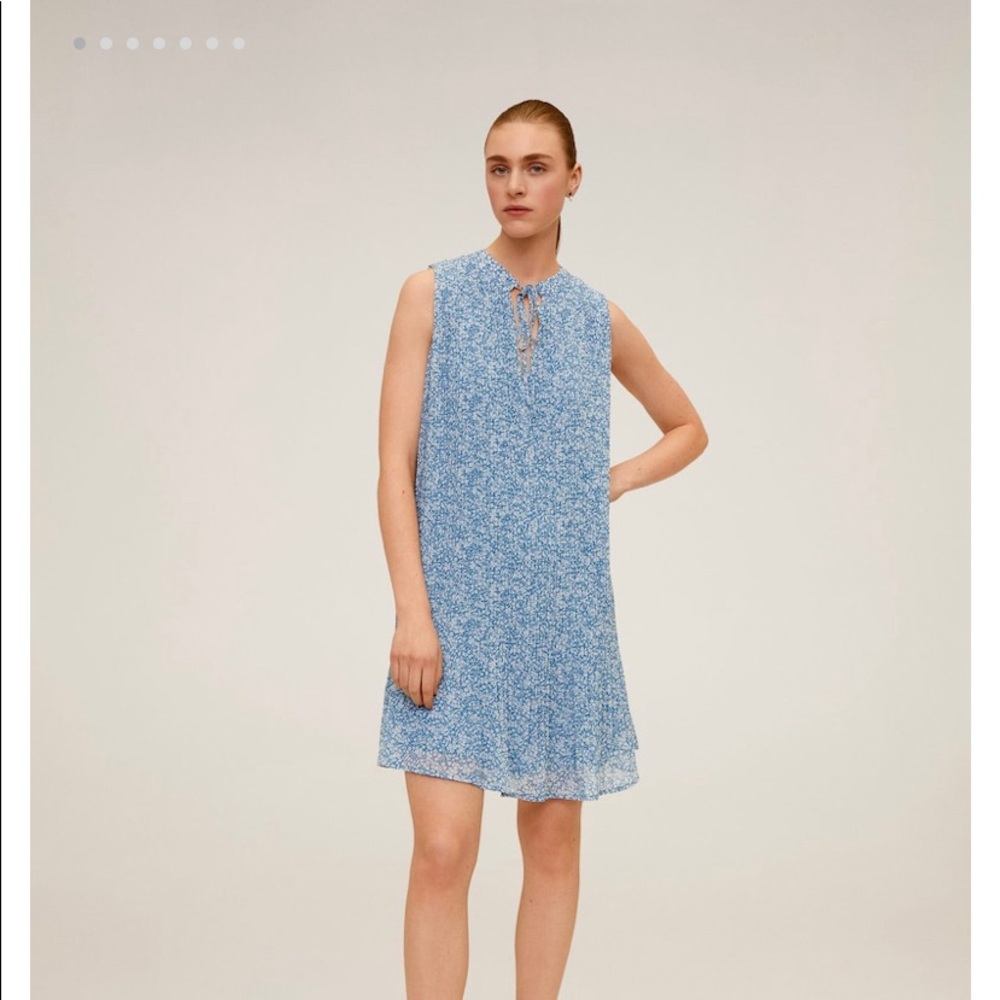 Pleated floral dress